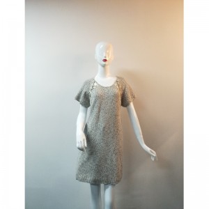 LANGLEINIGER SWEATER RLWS0086F MIT KURZEN ÄRMELN IN GRAU
