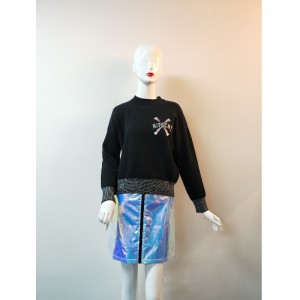 SWEATER RLWS0122F MIT SCHWARZEM DRUCK