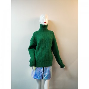 PURE COLLECTION GRÜNER HOCHKRAGEN-PULLOVER RLWS0130F